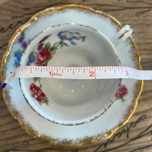 Teacup & Saucer, Small, Floral.  Cottage Core, demitasse - Picture 9 of 9